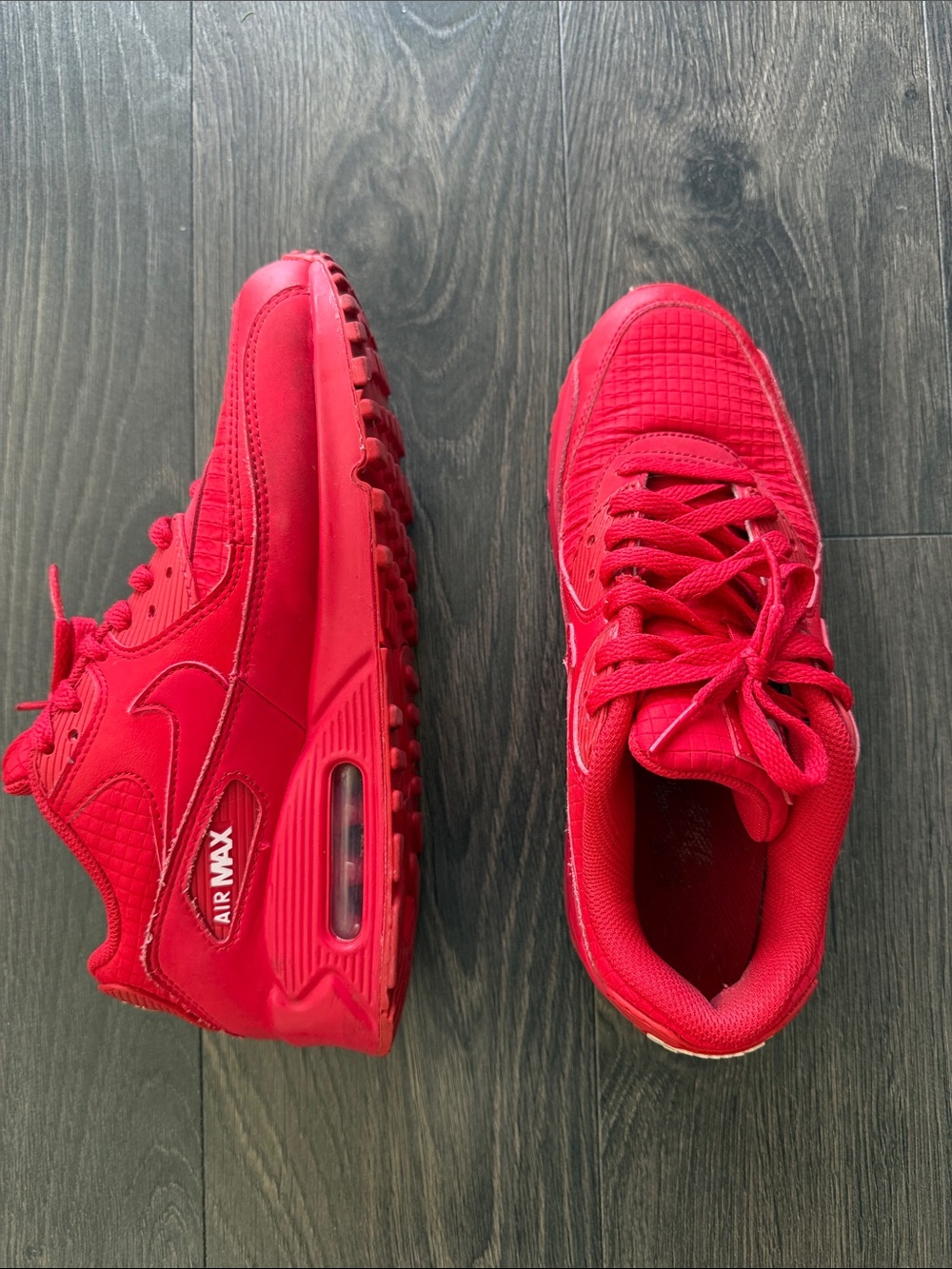 Nike Red Air Max Athletic Sneakers